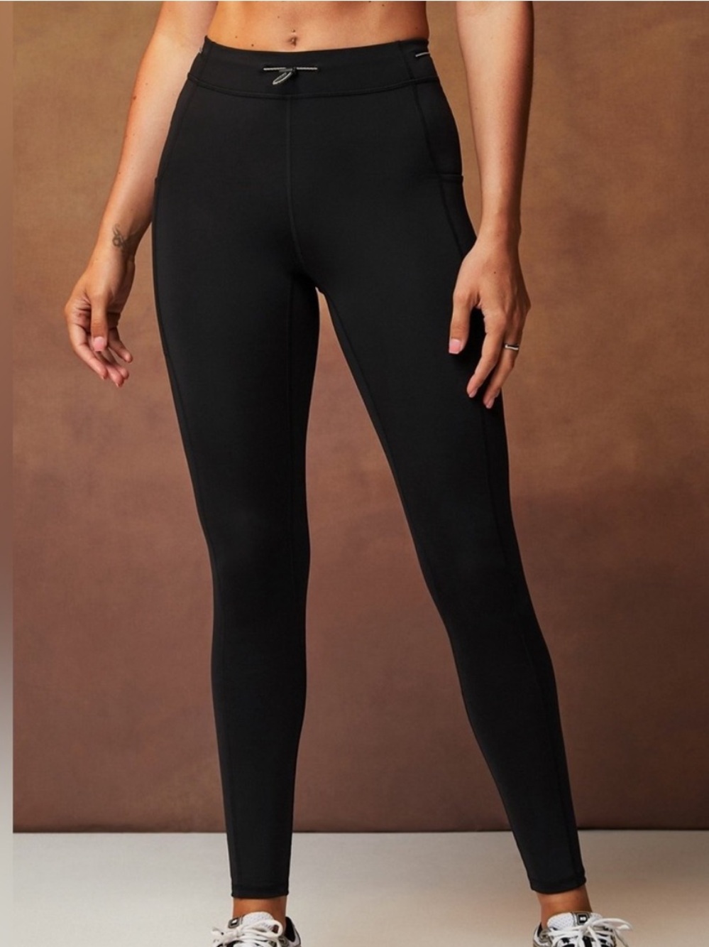 Fabletics motion 365+ leggings Black Athletic Side Pockets L activewear gym